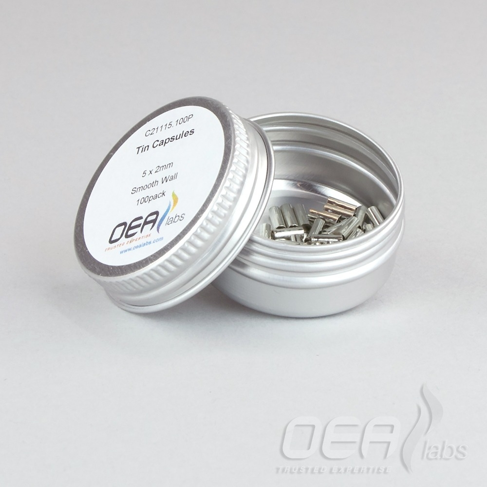 Tin Capsules, Smooth, Std Clean, 5 x 2mm C21115.100P
