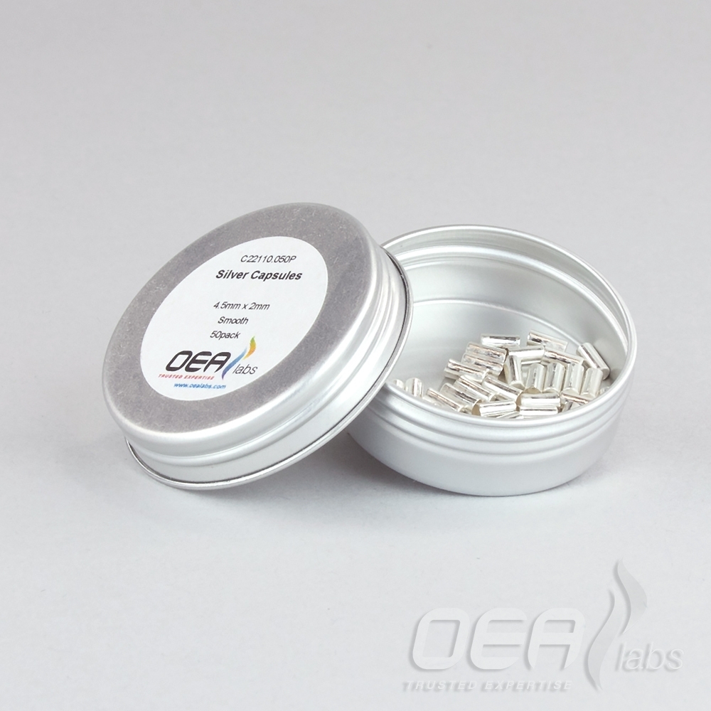 Silver Capsules, Smooth, Std Clean, 4.5 x 2mm C22110.050P