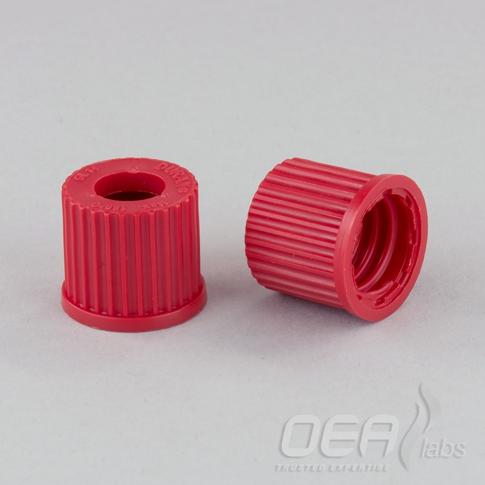Caps for Threaded Scrubbers, with hole, GL14 E21755.002P