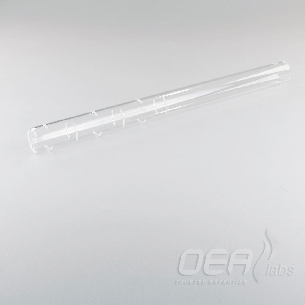 Swarf Crucible, 250mm, transparent silica, for 25mm tubes G31253.001E