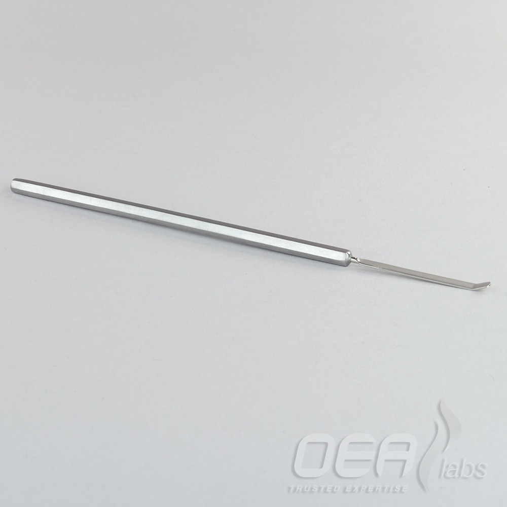 Micro-spatula, 3mm upturned blade, hex handle, 140mm M11100.001E