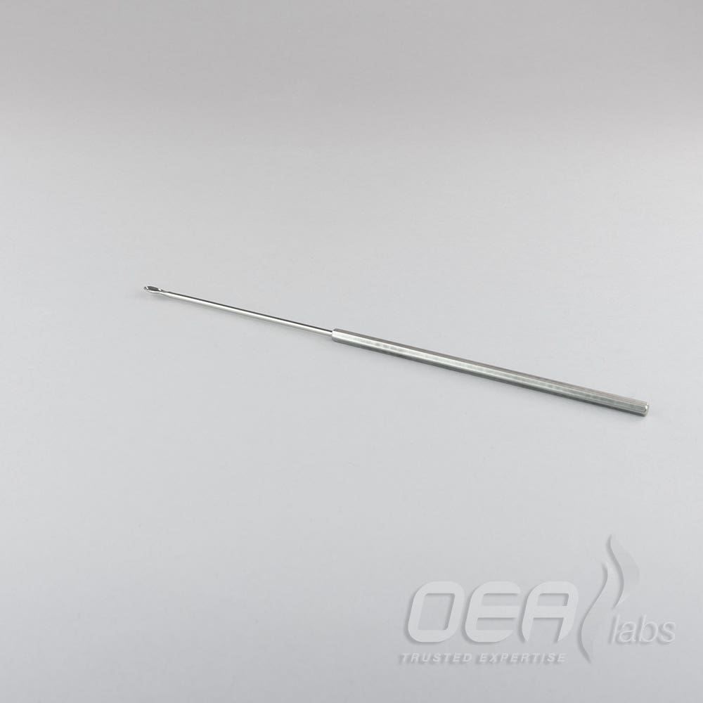 Micro-Spatula, straight spoon, 4x6mm, hex handle, 170mm M11121.001E