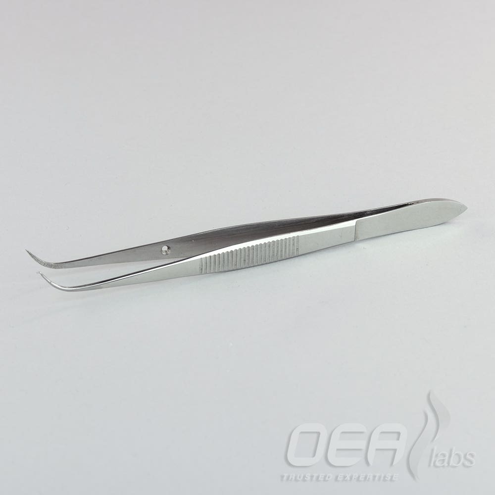 Forceps, curved pointed end, 130mm M11230.001E