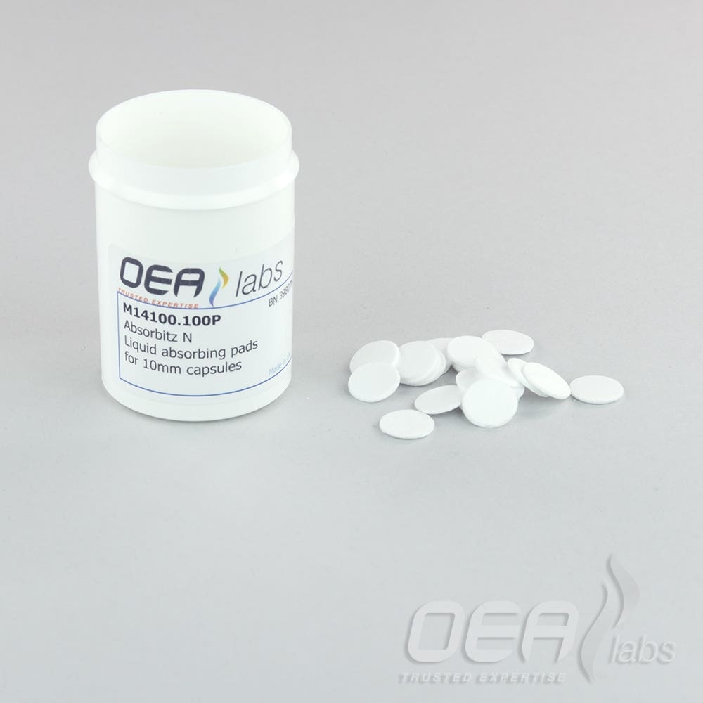Absorbitz N absorbing pads for 10 mm diam capsules M14100.100P