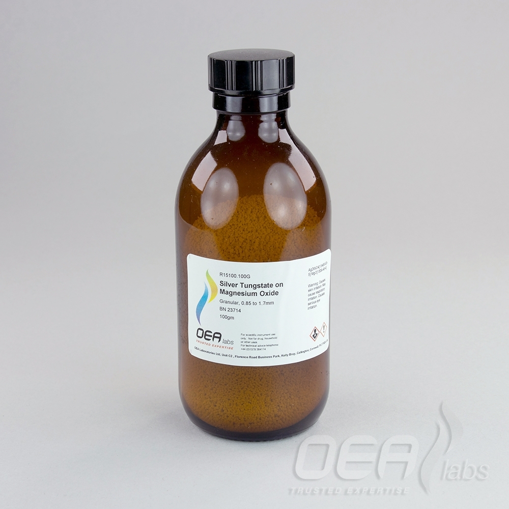 Silver Tungstate on Magnesium Oxide, 0.85-1.7mm, OEA R15100.100G