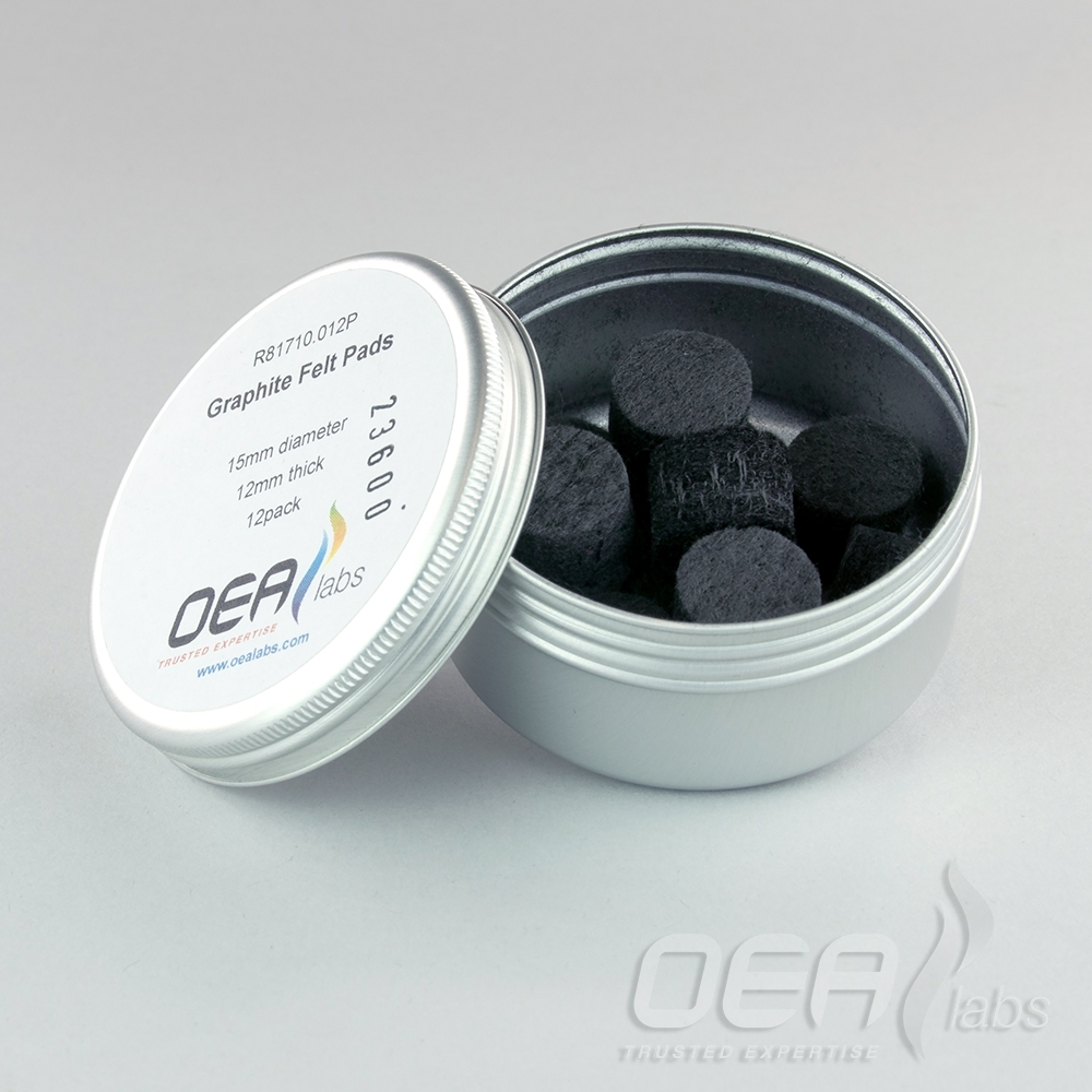 Graphite Felt Pad, 15mm diam x 12mm thick 23.00-0098 R81710.012P