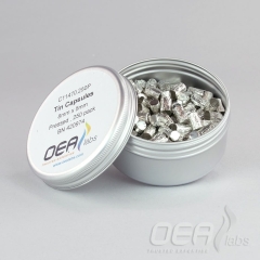 Tin Capsules, Pressed, Std Clean, 8 x 5mm C11470.250P