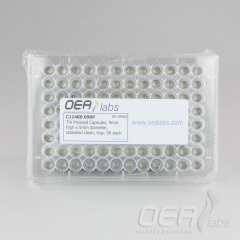 Tin Capsules, Pressed, Std Clean, 9 x 5mm, Tray C11480.096P