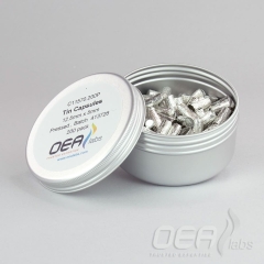 Tin Capsules, Pressed, Std Clean, 12.5 x 5mm C11570.200P