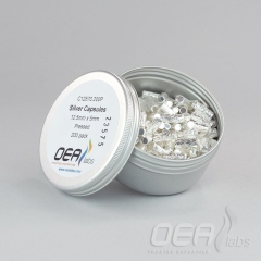 Silver Capsules, Pressed, Std Clean, 12.5 x 5mm C12570.200P