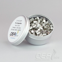 Tin Capsules, Pressed, Ultra-Clean, 8 x 5mm C71470.250P