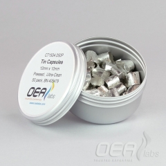 Tin Capsules, Pressed, Ultra-Clean, 10 x10mm C71504.050P