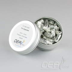 Tin Capsules, Pressed, Ultra-Clean, 12 x 6mm C71590.050P
