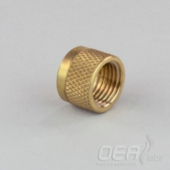 Knurled Retaining Nut, 1/4inch, Brass, 350 01106 E21734.001E