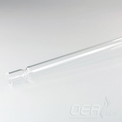Reaction Tube, transparent silica, grooved, HW, 1108/1110/15 G11102.001E