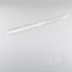 Swarf Crucible, 250mm, transparent silica, for 25mm tubes G31253.001E