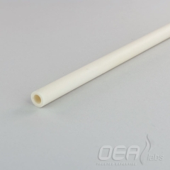 Ceramic Tube, alumina, 12 x 7 x 435mm, chamfered ID on end G61160.001E