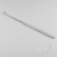 Micro-Spatula, LH cranked spoon, 5x8mm, hex handle, 190mm M11117.001E